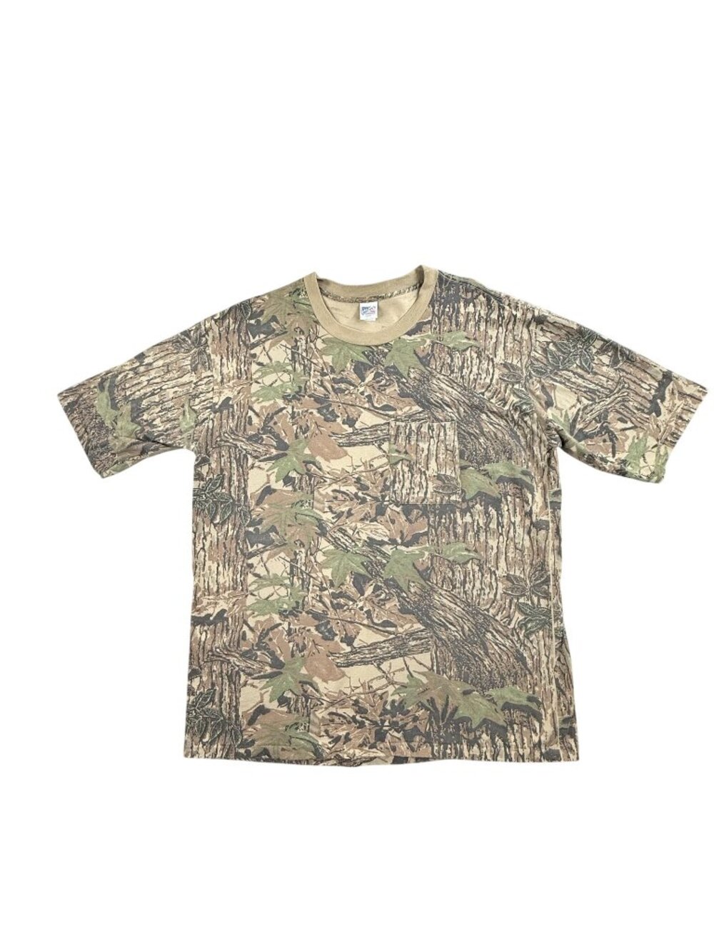 Vintage LiberTees Shirt Mens 3XL Brown Realtree Camo Hunting Tee Single Stitch